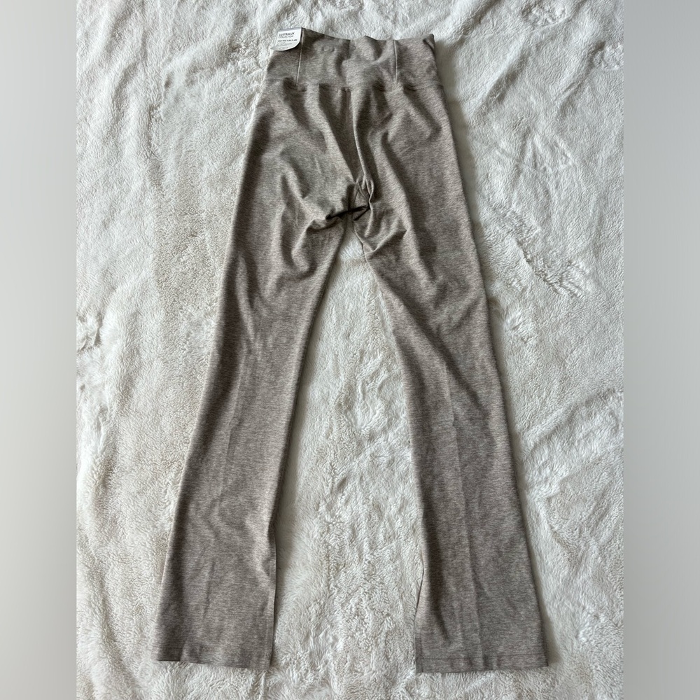 Calia LustraLuxe High Rise Heathered Oatmeal Slim Boot Split Leggings - NWT